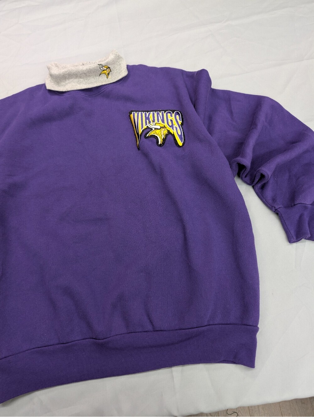 Minnesota Vikings Sweatshirt Vintage Turtleneck Purple XL